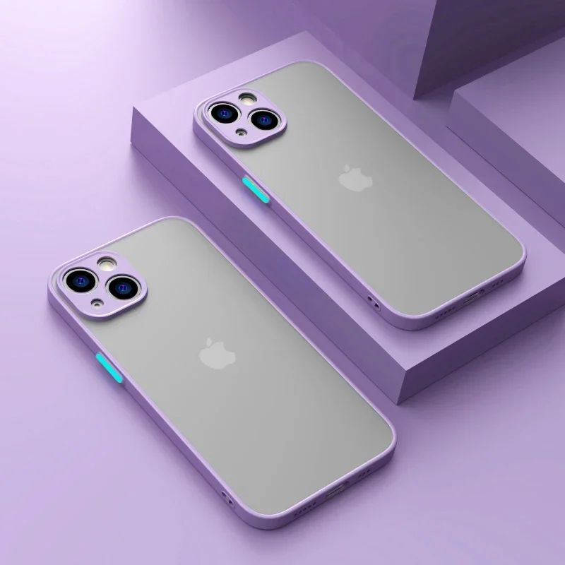 Capa fosca fina à prova de choque para iPhone