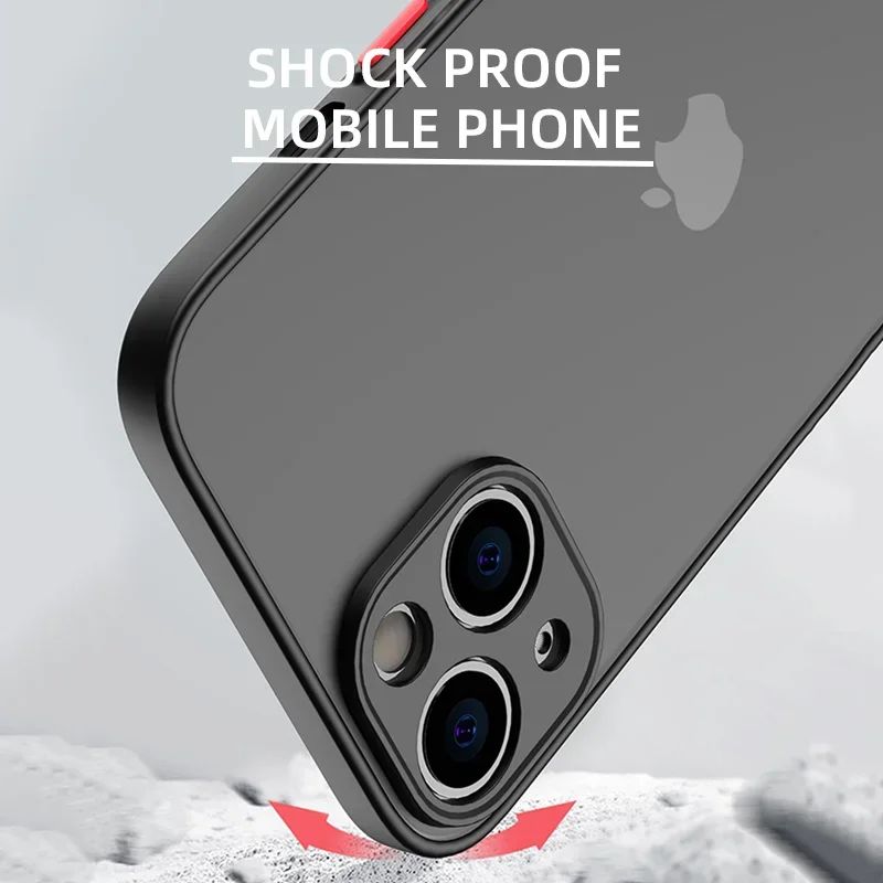 Capa fosca fina à prova de choque para iPhone