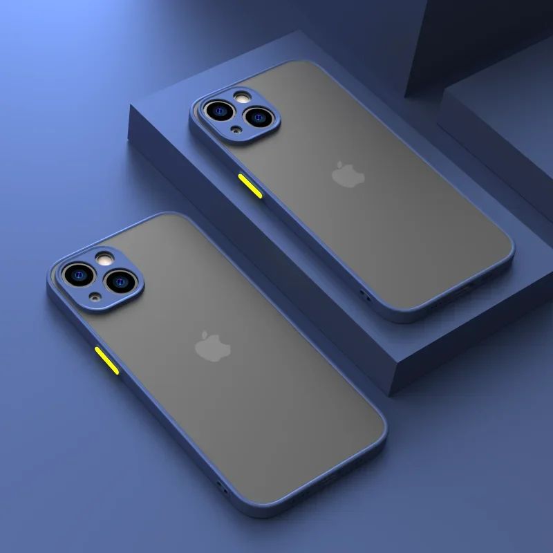 Capa fosca fina à prova de choque para iPhone