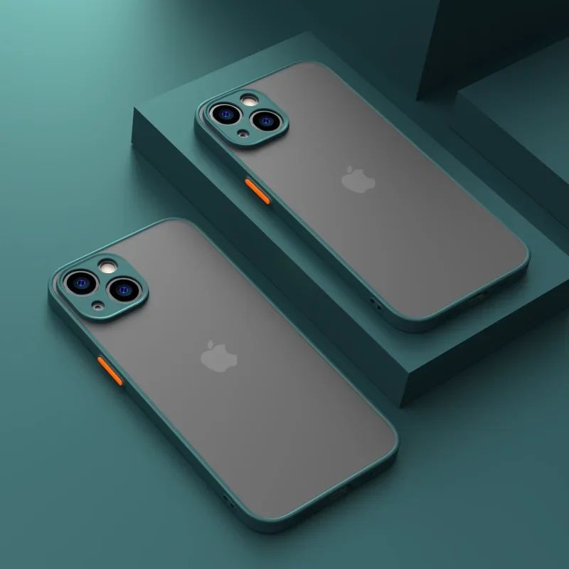 Capa fosca fina à prova de choque para iPhone